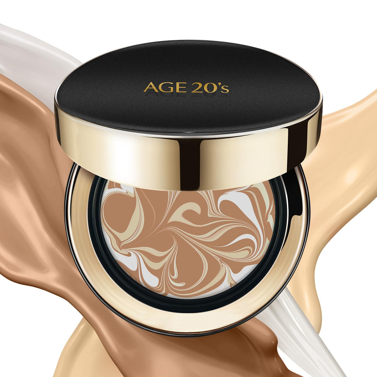 AGE20'S Signature Essence Pact compact closeup showing dewy hydration