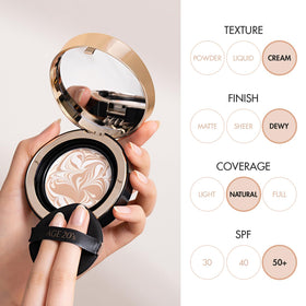 AGE20'S Essence Pact puff application demonstrates easy, buildable coverage