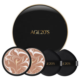 AGE20'S Signature Essence Pact SPF 50+ bottle open reveals dewy, hydration-rich glow.