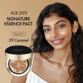 AGE20'S Signature Essence Pact SPF 50+ close-up of buildable texture and coverage