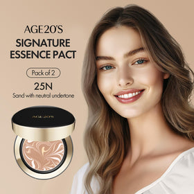 AGE20'S Signature Essence Pact helps refine texture for a smoother look.