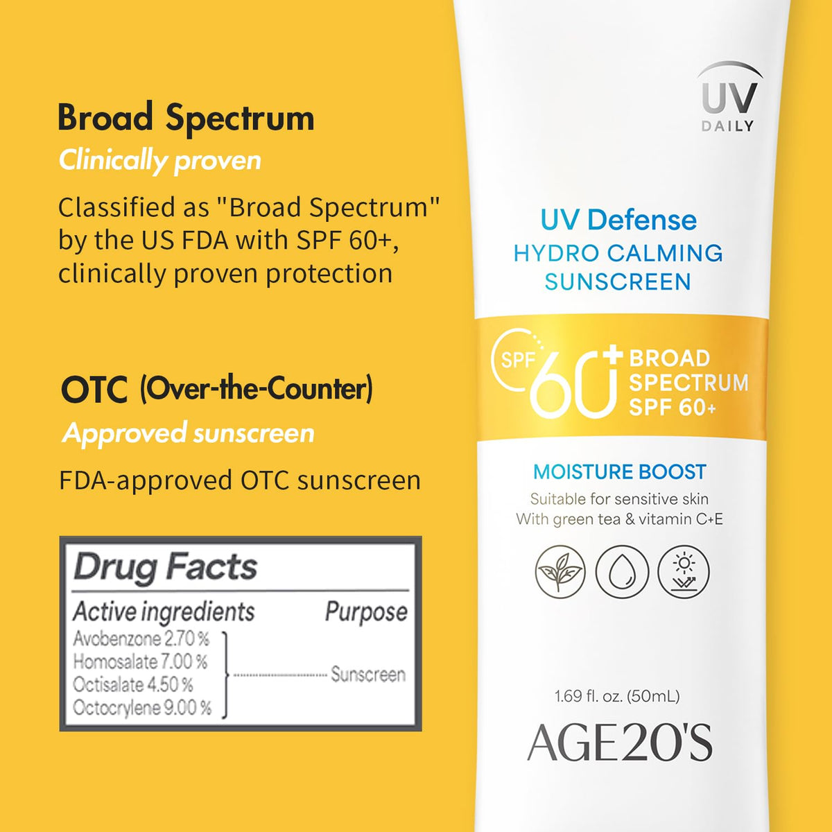 Aloe vera content of AGE20'S UV Defense Hydro Calming Sunscreen