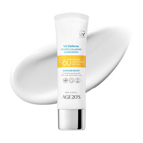 AGE20'S UV Defense Hydro Calming Sunscreen bottle front view for daily protection