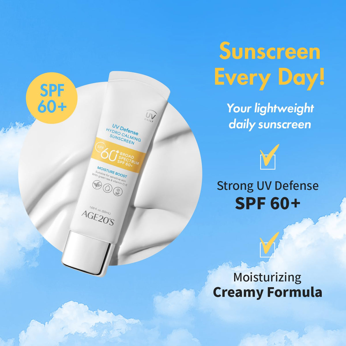 Sunscreen being gently spread on skin for a dewy finish