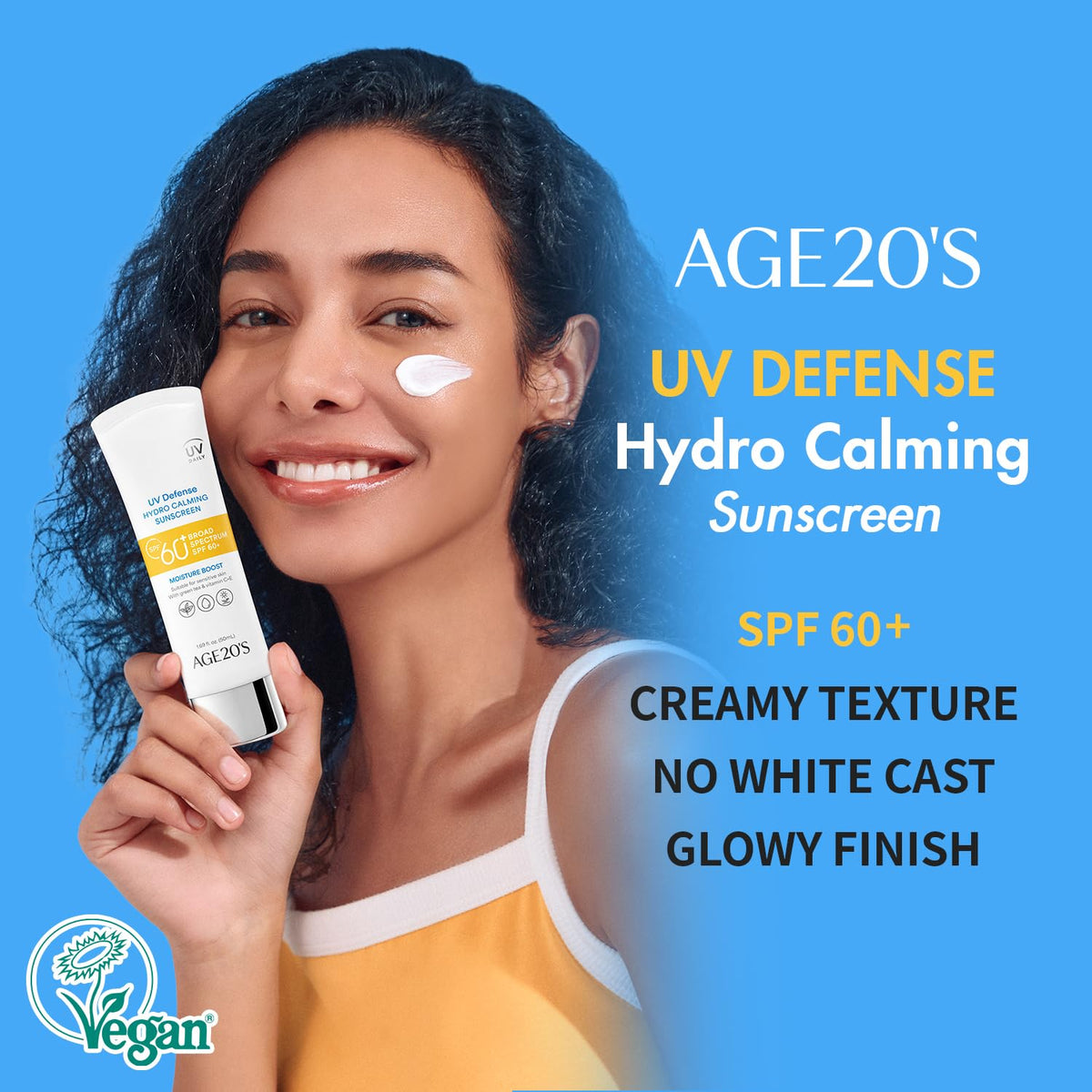 Creamy texture close-up of AGE20'S UV Defense Hydro Calming Sunscreen