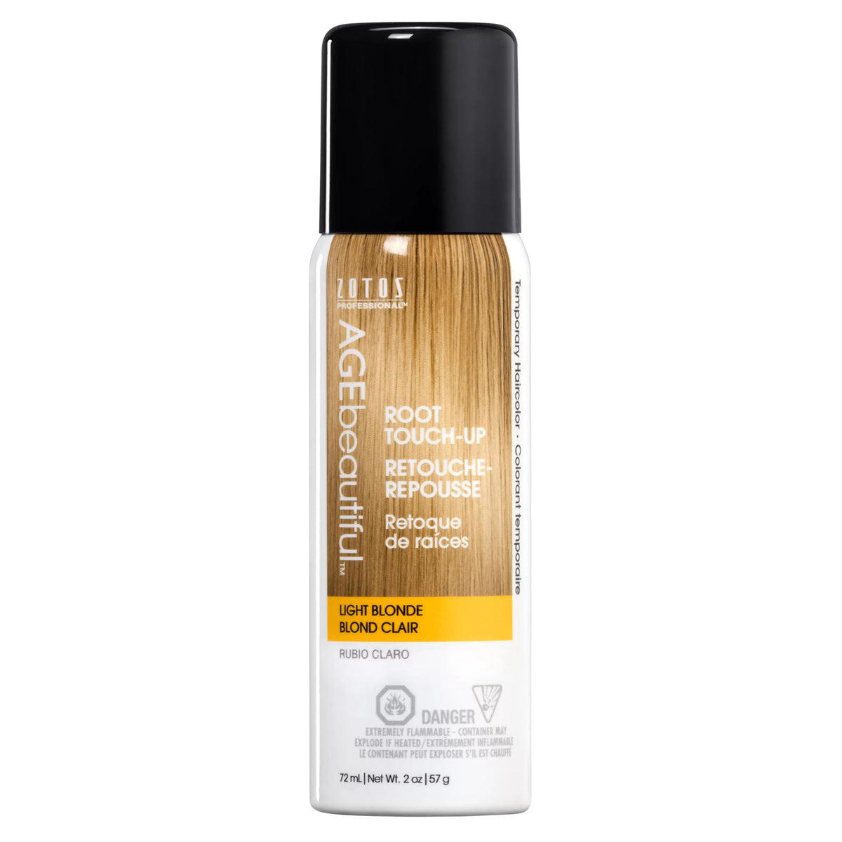 AGEbeautiful Root Touch-Up Spray application demonstrates quick gray root coverage