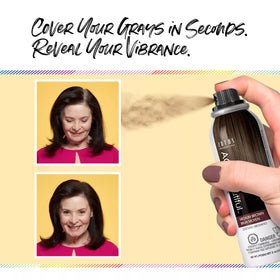 AGEbeautiful Root Touch-Up Spray dispense action highlights easy, controlled application