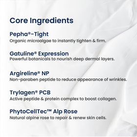 Agelyss Gatuline Expression boost image illustrates lifting feel and smoother texture around the jawline.