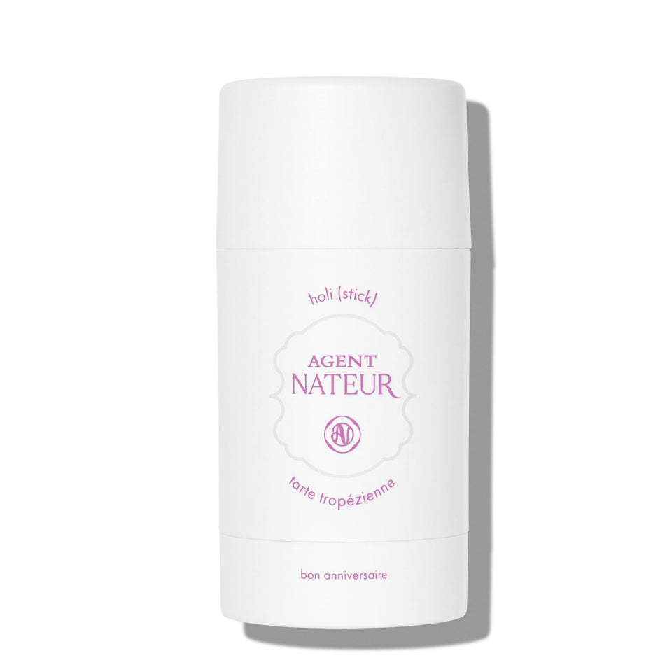 Agent Nateur holi stick packaging shows aluminum-free deodorant design.