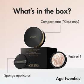 AGE20'S Signature Essence Pact lightweight formula offers comfortable all-day wear.