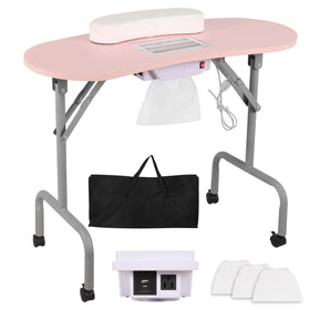 AGESISI portable manicure table with dust collector for cleaner workspace