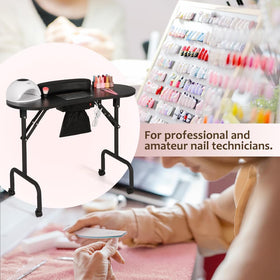 AGESISI professional nail desk creates a spacious setup for nail art