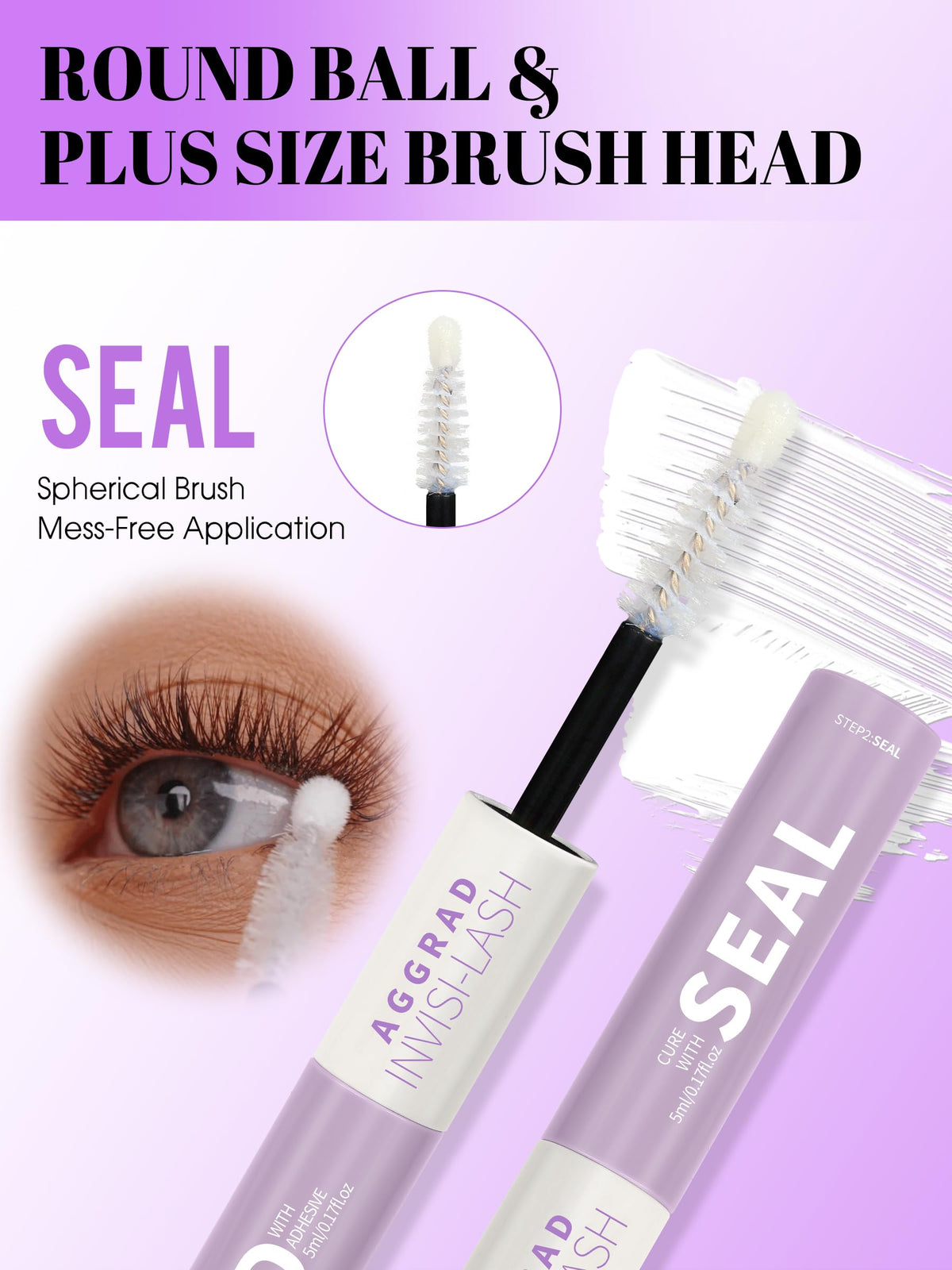 AGGRAD Waterproof lash glue remains secure in water.