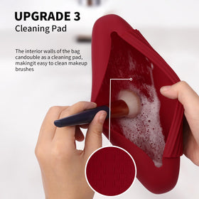 AGIKET easy-clean silicone makeup holder quick rinse with soap and water