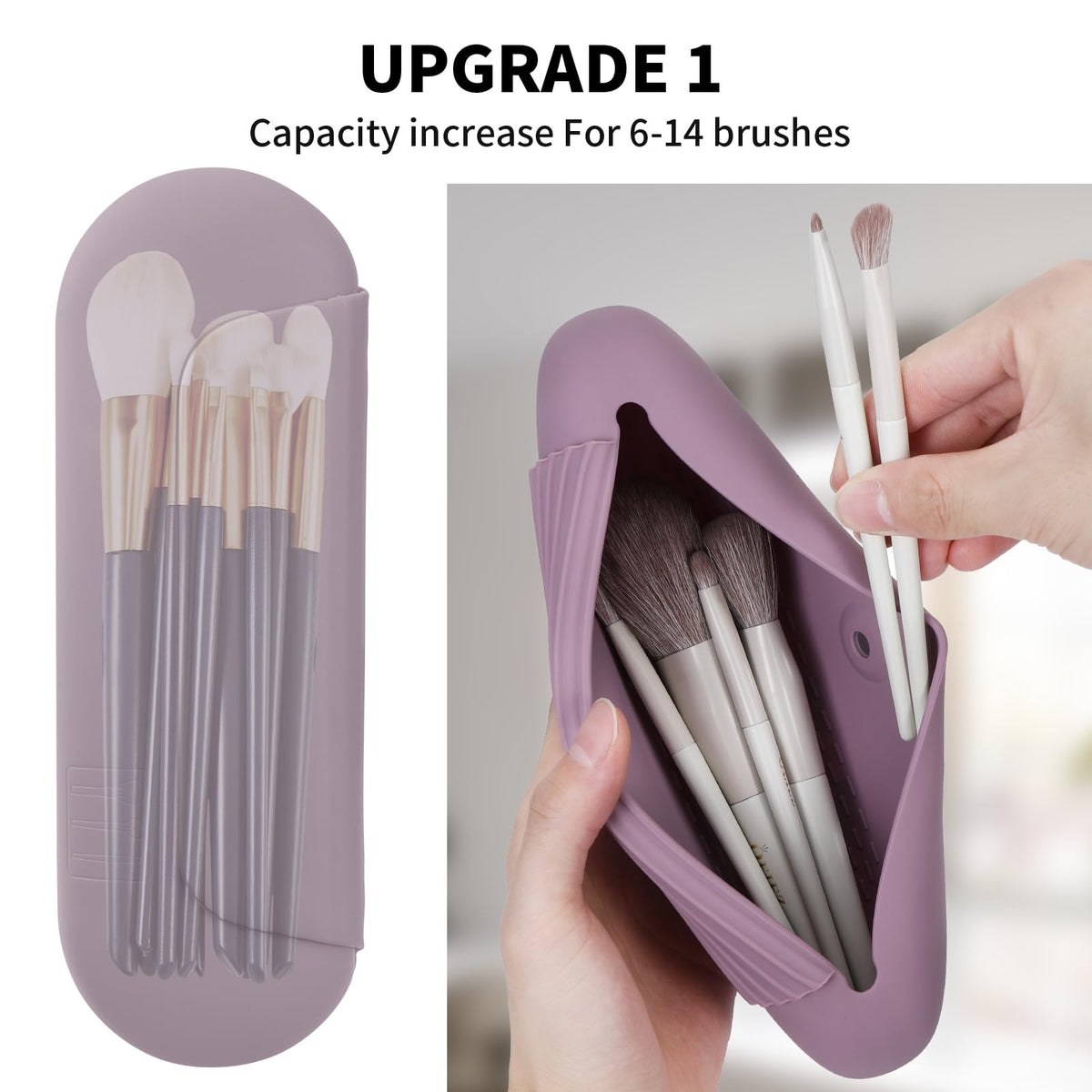 AGIKET magnetic closure brush holder keeps brushes secure on the go