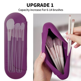 Compact AGIKET travel case keeping brushes organized and protected.