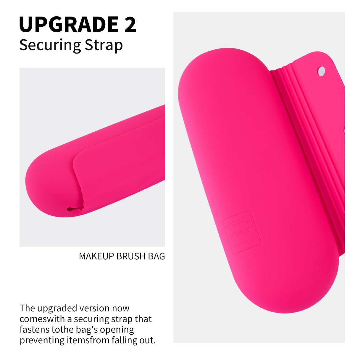 AGIKET silicone makeup brush holder anti-fall design helps keep brushes organized on the go