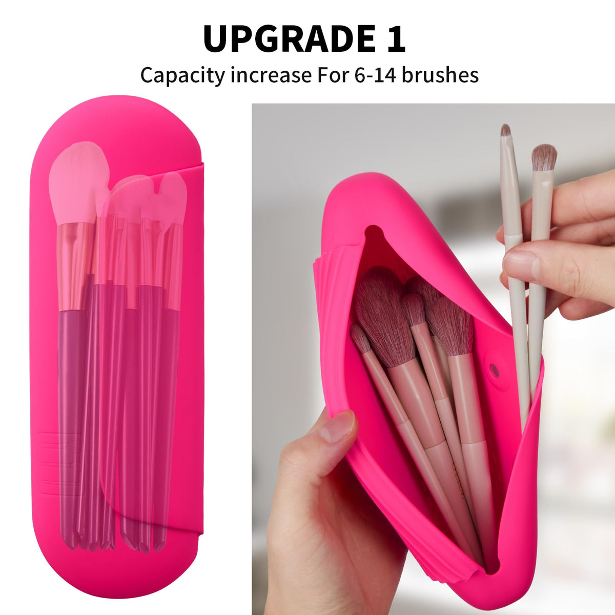 AGIKET silicone makeup brush holder soft silicone material, lightweight for travel