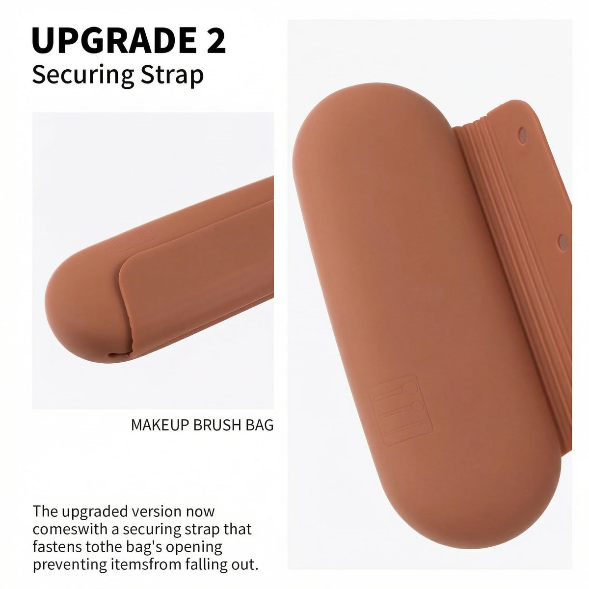 AGIKET soft silicone material provides lightweight, wrinkle-resistant storage for brushes