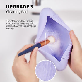 AGIKET lavender silicone travel case showing soft material and durability.