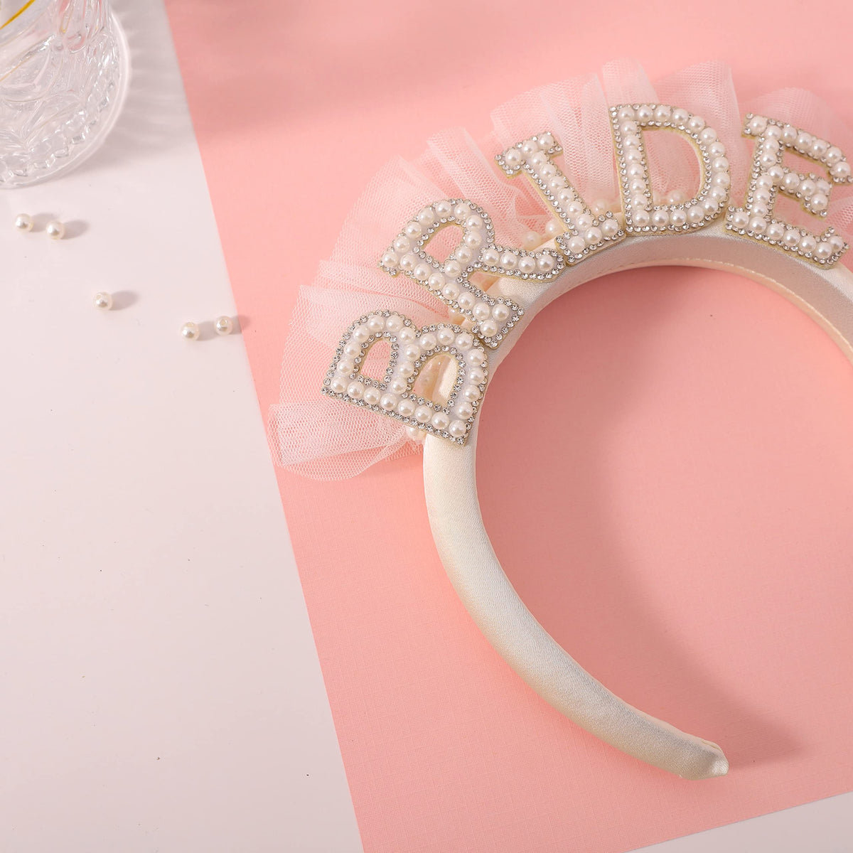 Agkvw satin headband side profile highlighting smooth finish and fit