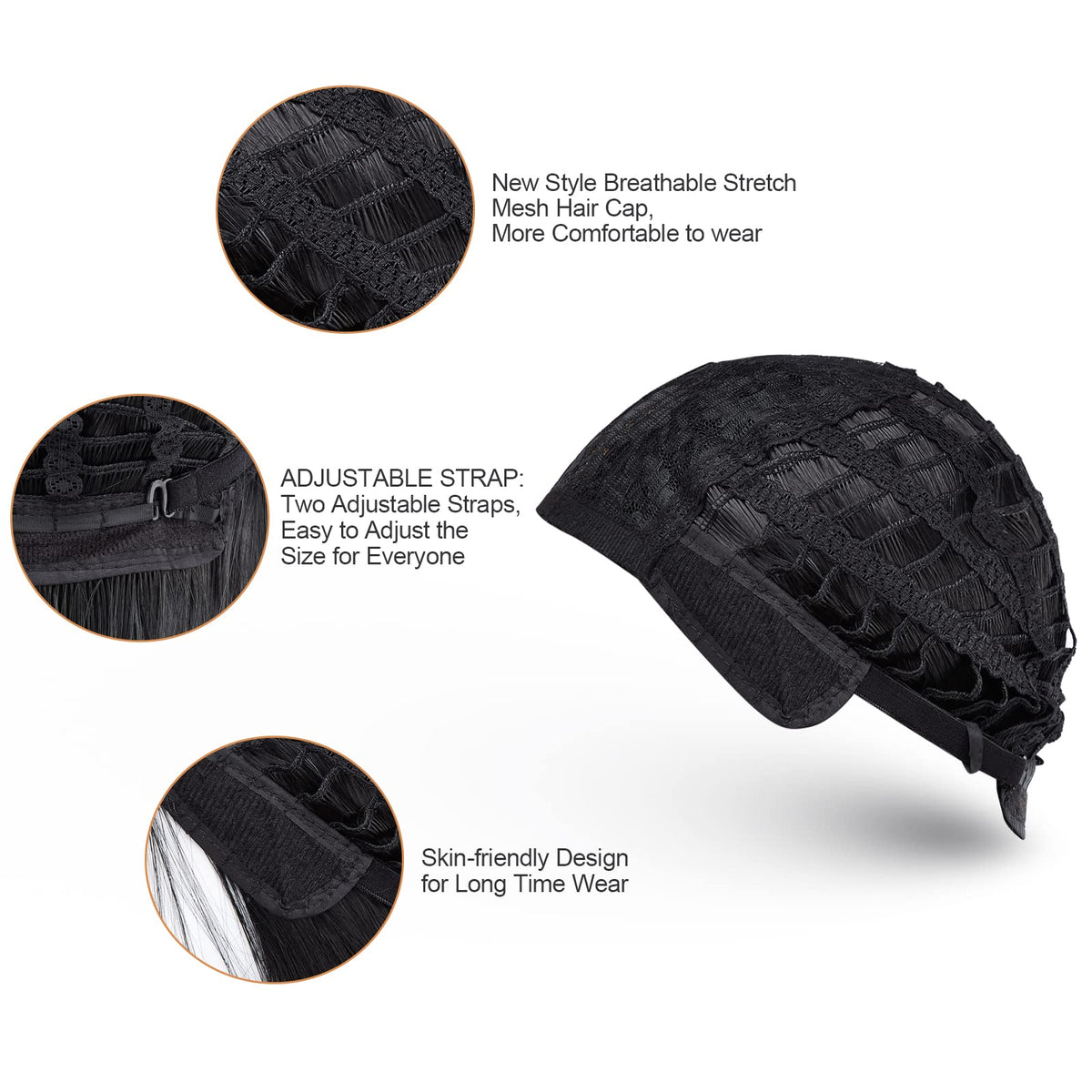 AGPTEK 40-inch wig, back view, voluminous length for dramatic styles.