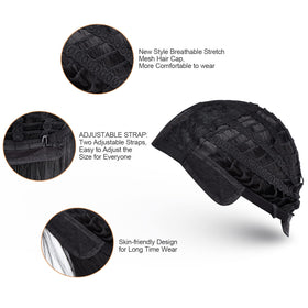AGPTEK 40-inch wig, back view, voluminous length for dramatic styles.