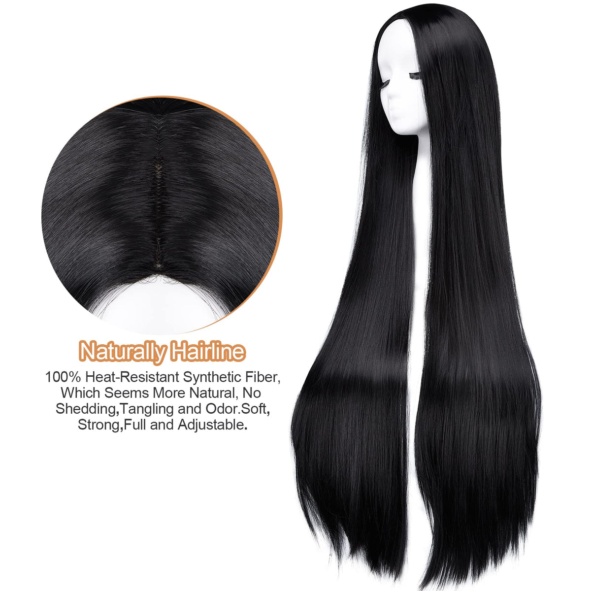 AGPTEK wig, side view, demonstrates smooth texture suitable for party looks.