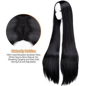 AGPTEK wig, side view, demonstrates smooth texture suitable for party looks.