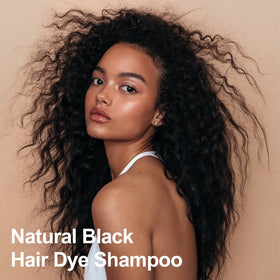 Agthyuve 3-in-1 dye shampoo application demonstrates cleansing, coloring, and care.