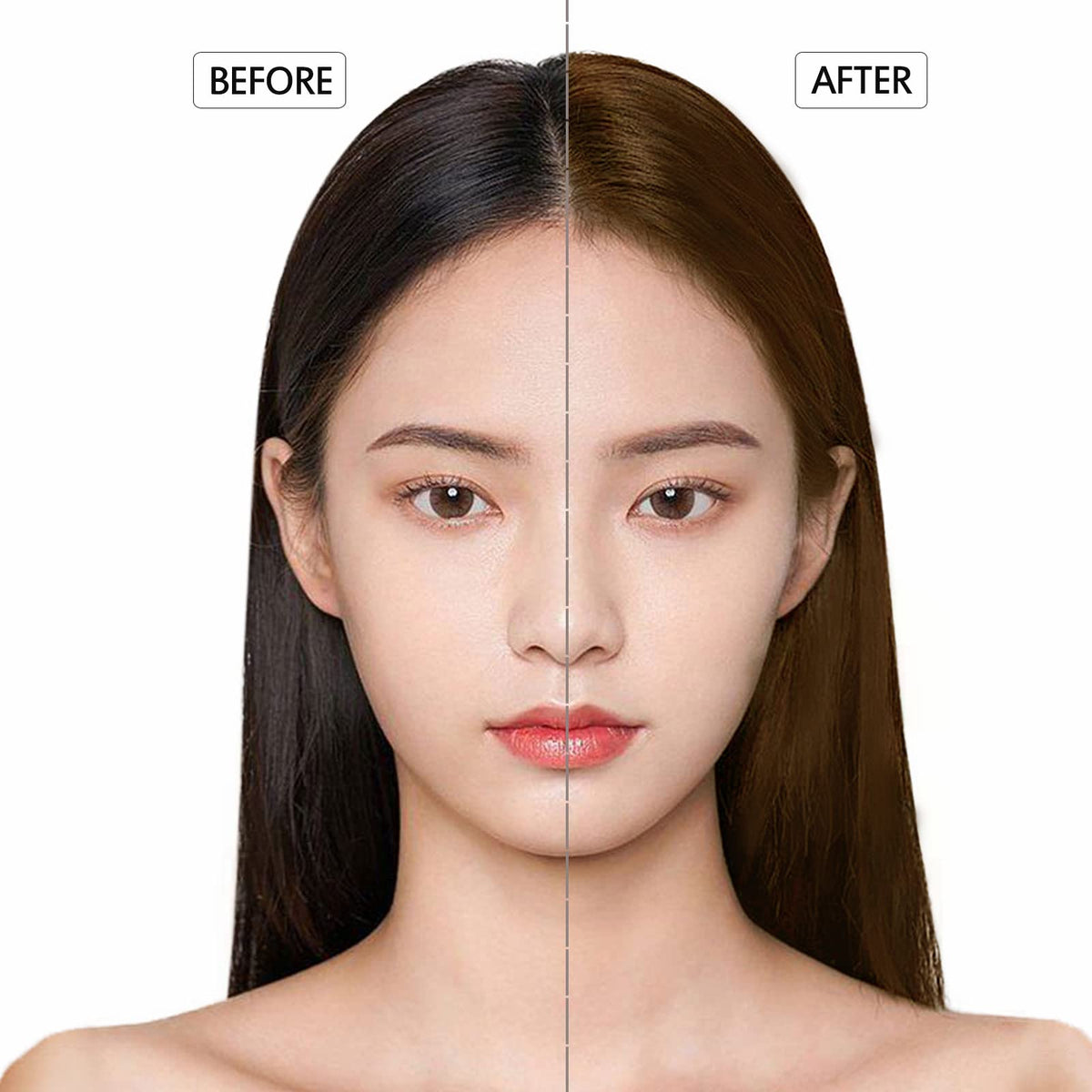 Agthyuve 3-in-1 dye shampoo packaging highlighting chestnut brown shade