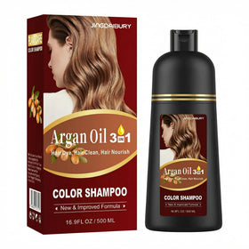 Agthyuve Black Argan Oil Hair Dye bottle close-up for at-home color.