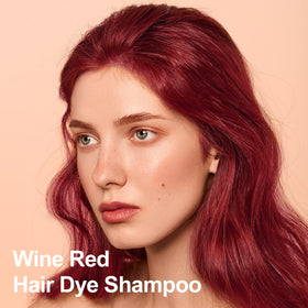 Agthyuve Wine Red Hair Dye Shampoo delivers bold, even color result.