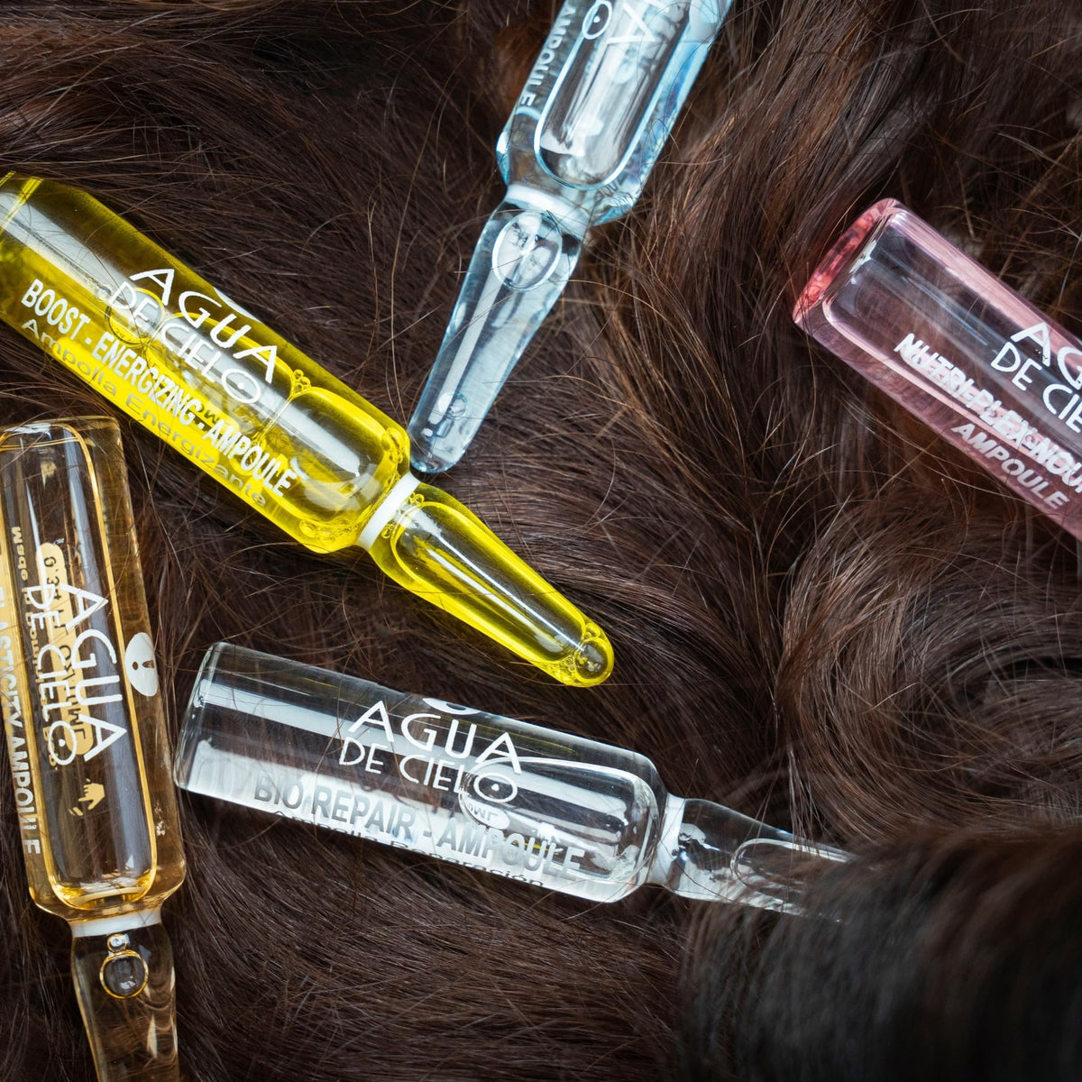 Agua de Cielo Hair Therapy Complex 5 application shot demonstrates usage