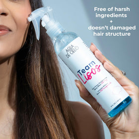 Agua de Cielo Team Lisos in humidity scene showing anti-frizz performance