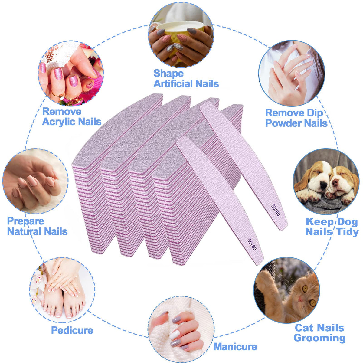 100-piece bundle suitable for home use and professional salons