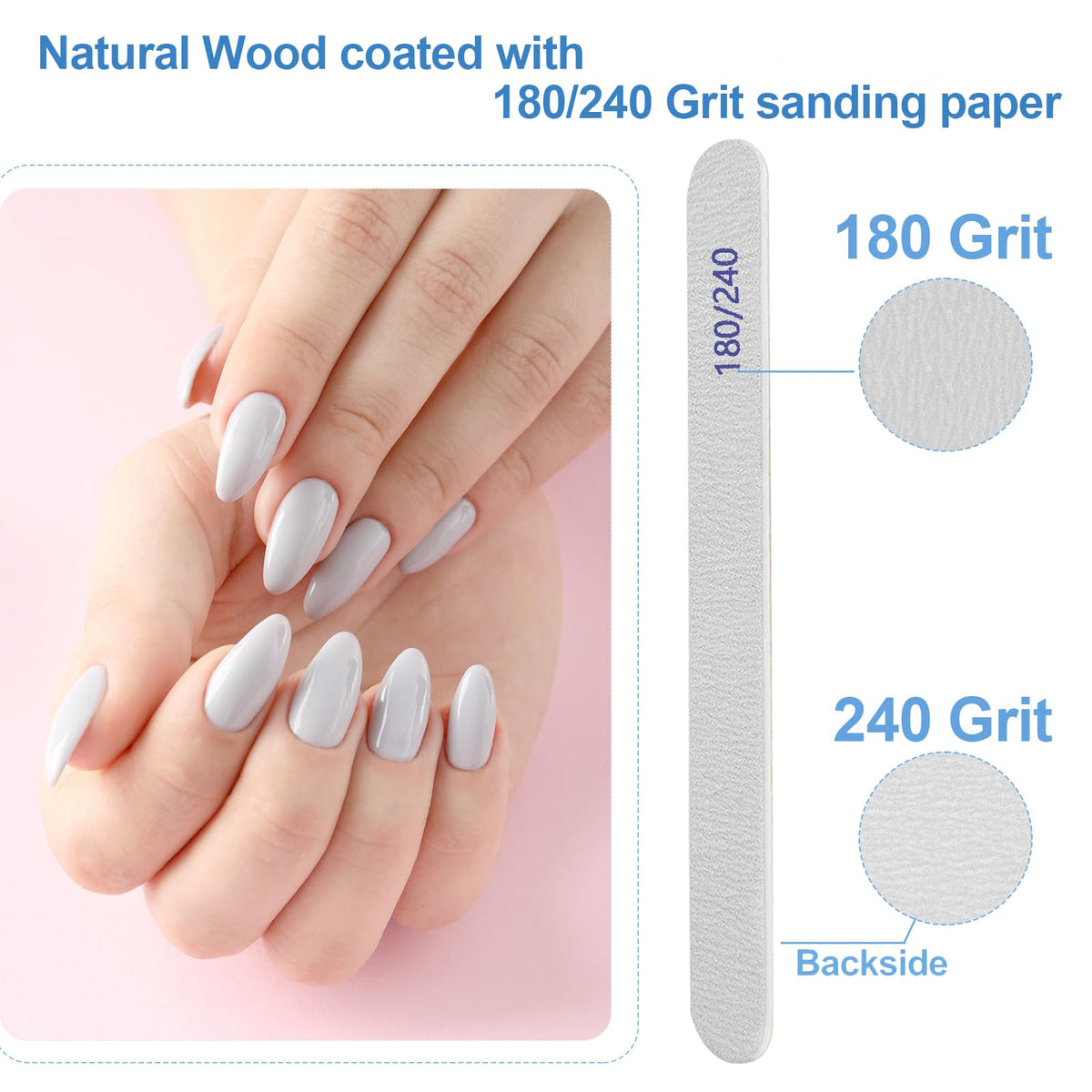 AhaTopia Double-Sided Emery File for versatile shaping