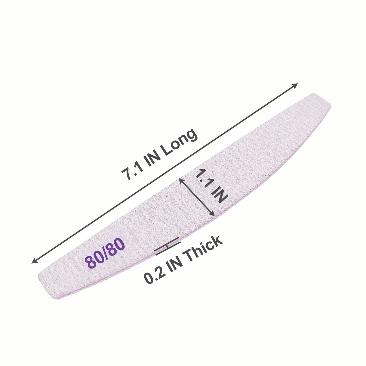 Portable 7.1-inch curved file fits easily in a manicure kit