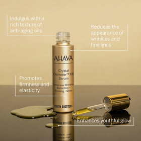 AHAVA Crystal Osmoter X6 serum close-up shows silky texture ideal for morning routine.