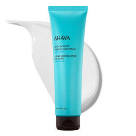 AHAVA Dead Sea Hand Cream sea-kissed tube close-up for daily hydration.