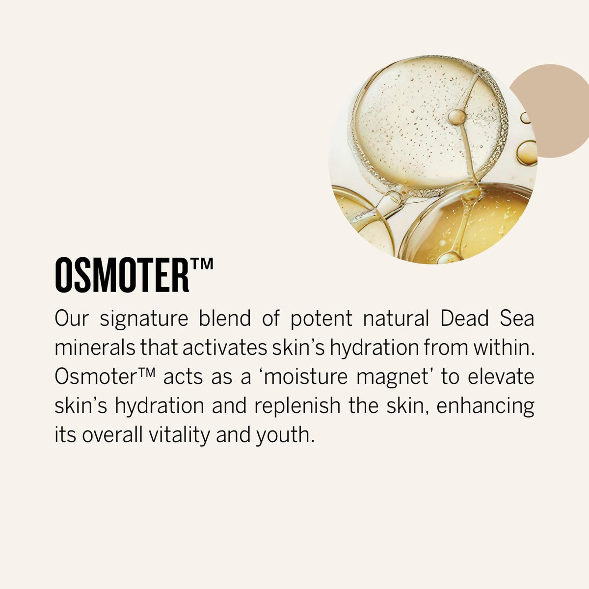 AHAVA Dead Sea Mineral Shower Gel label closeup highlights Osmoter minerals