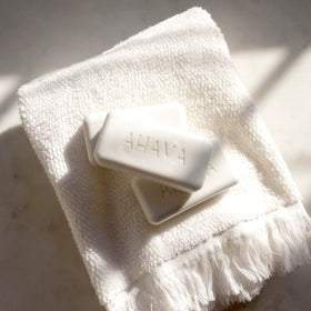 AHAVA Dead Sea minerals Osmoter bar detail highlights mineral blend for moisture.