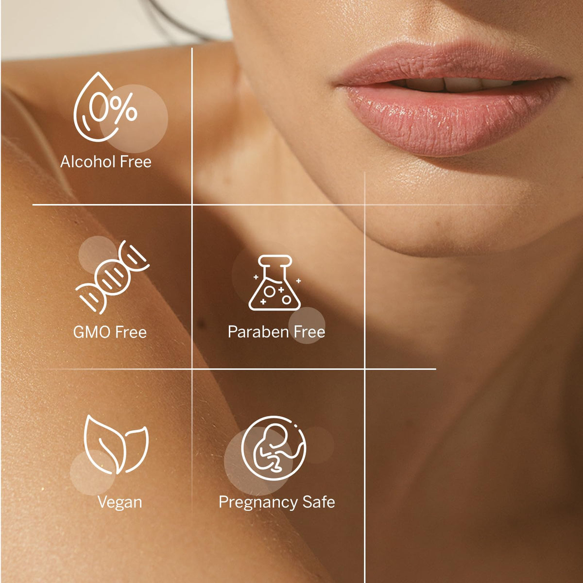 AHAVA after-shower glow image shows aloe and witch hazel benefits