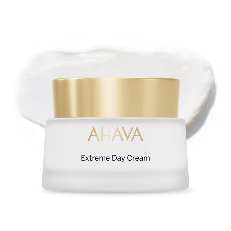 AHAVA Extreme Day Cream jar front for silky daily hydration and fortification.