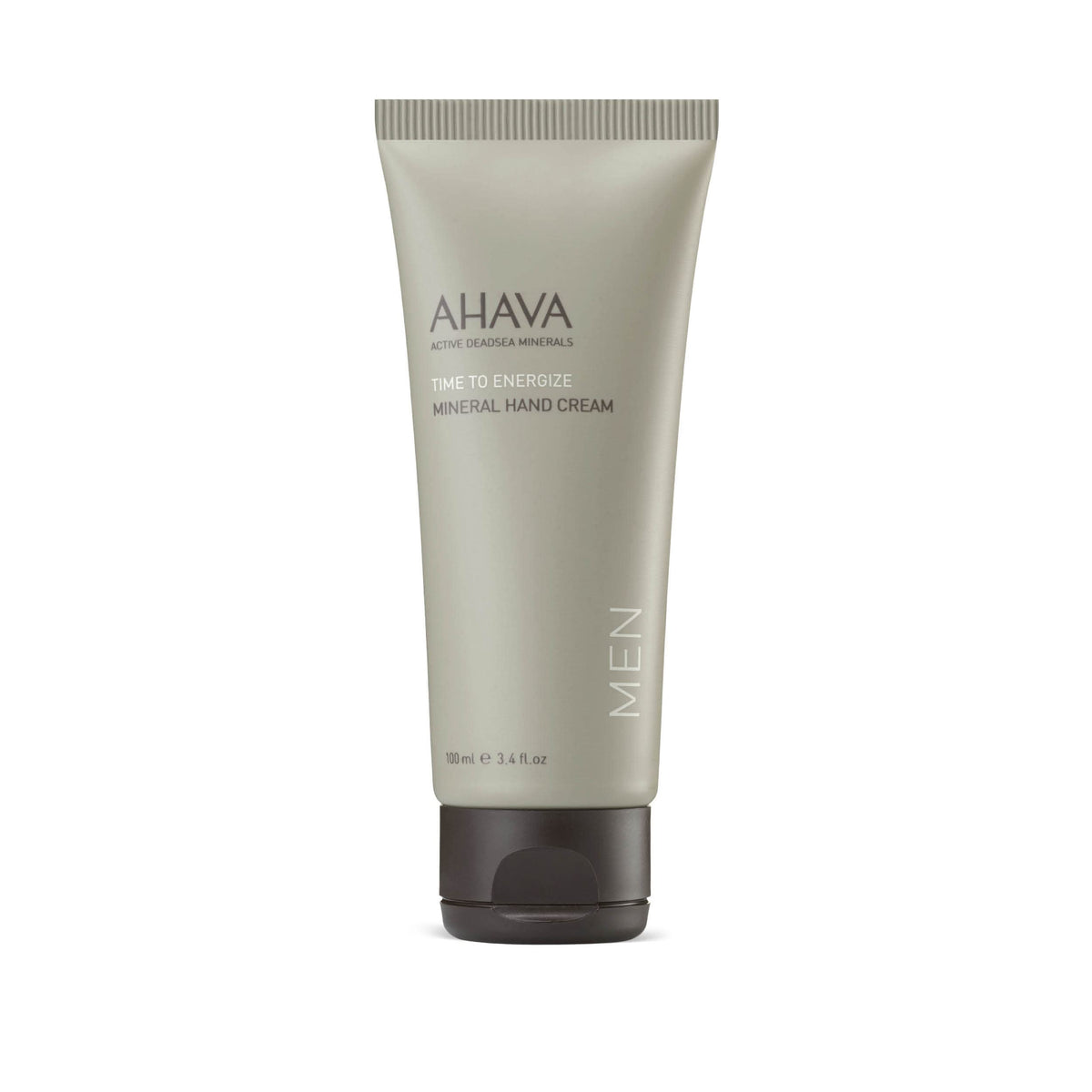 AHAVA Men's Mineral Hand Cream bottle front with sleek packaging.