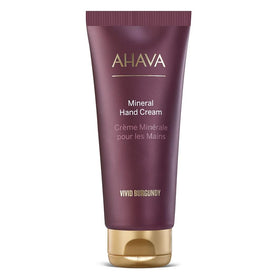 AHAVA Vivid Burgundy hand cream bottle hydrating formula for dry hands
