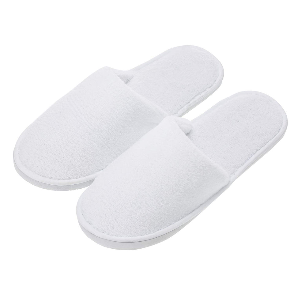 AhfuLife spa slippers 5-pair pack with coral fleece for comfortable indoor wear.