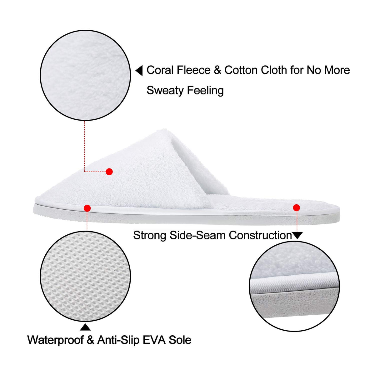 AhfuLife Spa Slippers lightweight and travel-friendly for easy packing.