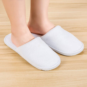 AhfuLife Spa Slippers with non-slip sole prevent slips on wet floors.