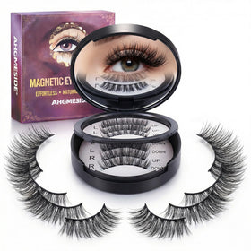 Ahgmeside magnetic eyelashes with applicator for quick, mess-free application